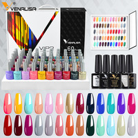 VENALISA VIP2 Nouveauté 60 pièces Coffret cadeau de vernis gel Kit de gel UV Nouvel emballage avec 5 gels techniques