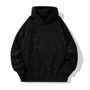 Sudadera con Capucha de Gran Tamaño Unisex, Estilo Urbano, con Diseño de Cielo Estrellado y Brillo, 320g, Nueva Colección 2026, Venta al Por Mayor - Product Image 1