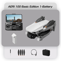 Drone Aeri 100 sans balais, photographie aérienne haute définition, double caméra, télécommande, pliable, portable
