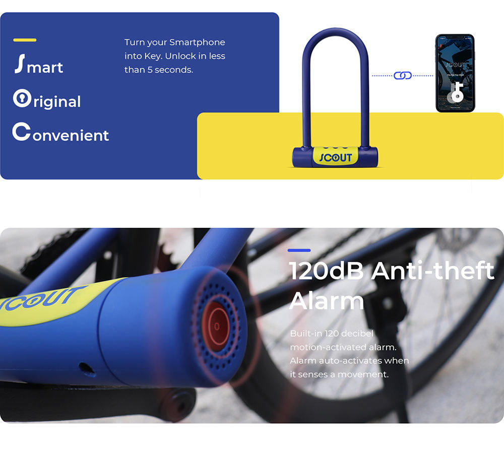 Bicycle Lock App Unlock Smart Bicycle Lock 120dB Anti-theft