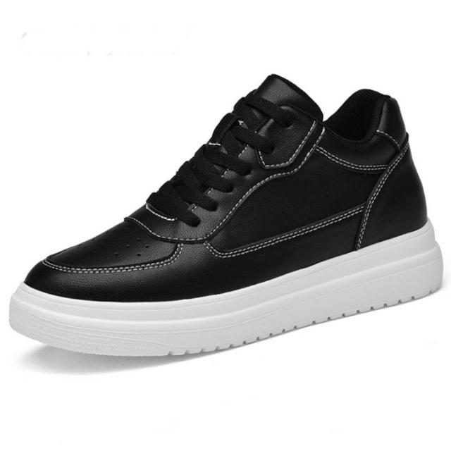 10cm 8cm 6cm Black Height Increasing Shoes Platform Casual Walking Skate Elevator Shoes Factory Breathable Men Women