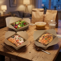 Boîte d'emballage alimentaire en papier kraft recyclé imprimé sur mesure pour poulet frit