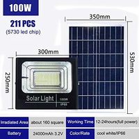 Lámpara Solar LED SLOER de Alta Luminosidad, IP67 Impermeable, para Exteriores, 100W, Panel Solar, Control Remoto, Ajustable, 3 Años de Garantía