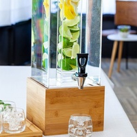 Distributeur de boissons en plexiglas de 1.25 gallons avec robinet pour restauration et distribution de boissons