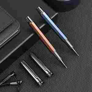 High Quality Custom Logo 1.0Mm Metal Ballpoint New Black Rotating Barrel Design Gift Advertising <b>Pen</b> for Business - Product Image 1