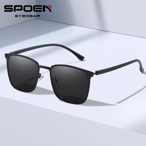 Spoen แว่นกันแดดทรงสี่เหลี่ยมสำหรับผู้ใหญ่ UV400ขอบโพลาไรซ์แบบเต็มขอบสำหรับขับรถสไตล์ย้อนยุค - Product Image 1
