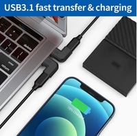 Penjualan laris Adaptor USB C sudut USB 3.1 Adaptor tipe C betina ke jantan