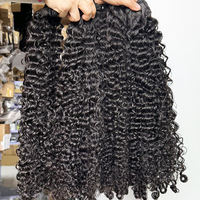 Extensions de cheveux humains vierges bouclés birmans doublement étirés, bruts, provenant d'un seul donneur vietnamien, pour le dropshipping