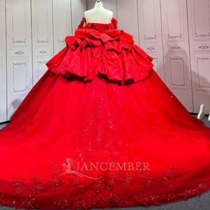 Vestido de Quinceañera Rojo Lsmu174, Vestidos de 15 Años, Moda Quinceañera, Vestido de XV Años, Talla Jancember - Product Image 6