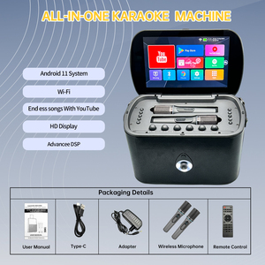 ลำโพงคาราโอเกะแบบพกพา หน้าจอสัมผัสคู่ ขนาด 5.25 นิ้ว 30 วัตต์ พร้อมวูฟเฟอร์ ทวีตเตอร์ 2 นิ้ว 4 เสียงแหลมสูงพิเศษ ระบบเสียง 2 ทาง ไฟ RGB พร้อมบลูทูธ - Product Image 4