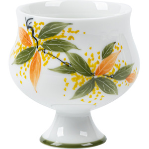 Hand Painted Tall Ceramic <b>Teacup</b> Leaf Pattern Porcelain Kung Fu Tasting Cup For Afternoon Tea Home Use - Product Image 5
