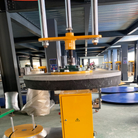 Machine d'emballage semi-automatique pour boîtes en carton, contrôlée par PLC, avec film LLDPE, machine électrique d'emballage de film étirable pour bagages d'aéroport