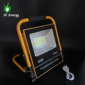 HiEnergy lampu berkemah led tenaga surya portabel, lampu sorot Led luar ruangan dengan baterai lithium dapat diisi ulang