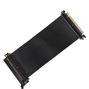 KBQCONN Großhandel PCIE 3.0 16x Hochgeschwindigkeits-Flexibles Verlängerungskabel Kartenadapter (180 Grad Winkel Schwarz) - Product Image 1