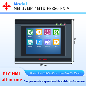หน้าจอสัมผัส PLC <span class=keywords><strong>HMI</strong></span> ขนาด 3.8 นิ้ว รุ่น FX1S-17MR พร้อมอินพุต 10 ช่อง เอาท์พุต 7 ช่อง ตัวนับความเร็วสูง 2 ตัว และแกน 2 แกน สำหรับตัวควบคุมเครื่องจักรบรรจุภัณฑ์ - Product Image 6