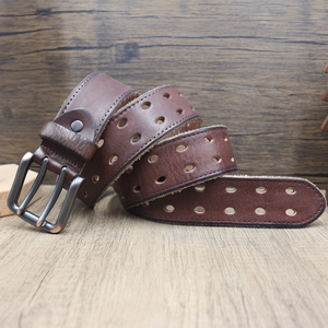 <span class=keywords><strong>Ceinture</strong></span> en cuir de vache extra épaisse faite à la main avec boucle à double ardillon, <span class=keywords><strong>ceinture</strong></span> vintage en cuir véritable pour homme, <span class=keywords><strong>ceinture</strong></span> de moto en jean. - Product Image 6