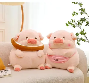 प्यारा Kawaii टोस्ट लुलु सुअर भरवां आलीशान बच्चों के खिलौने बिस्तर तकिया नरम और आरामदायक सुअर गुड़िया बच्चों के लिए