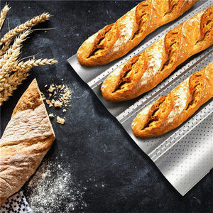 Plateau en <span class=keywords><strong>aluminium</strong></span> antiadhésif Bandeja De Horno Perforada Para Malla Aluminio Bread Waves French Pan - Product Image 5