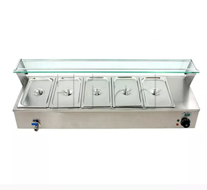Scaldavivande commerciale gas bagnomaria buffet bagnomaria in acciaio inox 5 pan scaldavivande per <span class=keywords><strong>hotel</strong></span> - Product Image 1