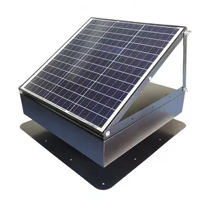 14 "الشمسية العلية مروحة التهوية/تعمل بالطاقة الشمسية مروحة سقف التهوية سقف الشمسية مروحة العادم للمنزل مع فرش موتور تيار مباشر