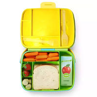 Boîte à lunch PP 1,3 L sans BPA, étanche, avec cuillère et fourchette, logo personnalisé
