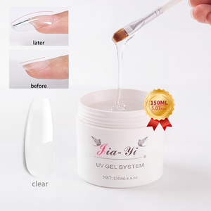 Gel de Extensión de Uñas Transparente de Calidad Profesional para Salón, No Amarillea, Gel Duro Transparente de Alta Viscosidad, Secado con Lámpara UV LED, Removible - Product Image 1