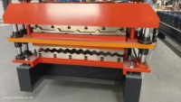 Machine à tôles ondulées galvanisées pour toiture, machine à fabriquer des toitures en fer, machine à fabriquer des tuiles de toiture Metropole, roulement à engrenages