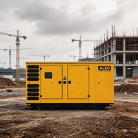 Groupe électrogène diesel super silencieux 88 kW avec moteur Baudouin, démarrage automatique, 400 V/230 V 50 Hz, type conteneur, rendement 80 %, modèle APD110BD