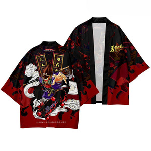 Camiseta de Cosplay de Kimono Japonés Ukiyo Kamado para Hombre, Chaquetas, Ropa Tradicional Japonesa de Halloween, Capa de Anime Japonés, Abrigo Happi - Product Image 4