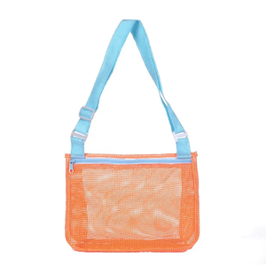 Jungen Mädchen Outdoor Kinderspiel zeug Camping Erkundung Reiß verschluss Poly Plastic Shell Sammeln Mesh Beach Bag - Product Image 6