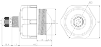 Sensor de Nivel de Agua Líquida por Radar de Alta Precisión de 80 GHz, Interruptor de Flotador Horizontal para Tanques y Ríos LUDA LDRR10