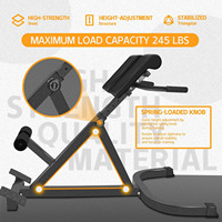 ZYFIT Machine d'extension de dossier de chaise romaine, banc avec réglage double de la hauteur d'angle, banc d'exercice arrière pour salle de sport à domicile