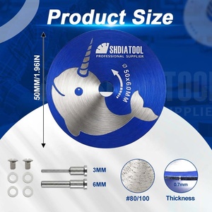 <span class=keywords><strong>Disque</strong></span> de coupe <span class=keywords><strong>diamant</strong></span>é OEM mini 2 po/50 mm, épaisseur 0,6 mm, lame de scie <span class=keywords><strong>diamant</strong></span>ée avec tige pour carreaux de céramique et de porcelaine - Product Image 4