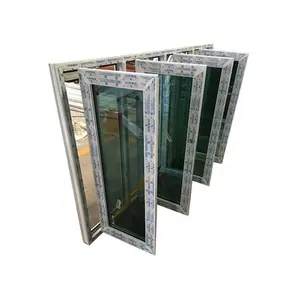 High Quality PVC Hurricane Laminated Impact Window UPVC Profile Glass Windows