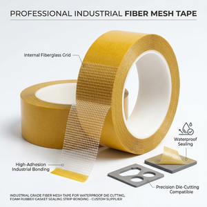 <span class=keywords><strong>Bande</strong></span> de joint d'étanchéité en mousse de caoutchouc en fibre maillée de qualité industrielle, découpée sur mesure, étanche, fournisseur personnalisé - Product Image 1