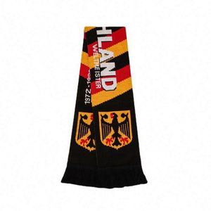 Ensemble bonnet et écharpe jacquard personnalisé 100% acrylique avec logo brodé, cadeau promotionnel religieux, sportif, unisexe, pour adultes, décontracté - Product Image 2