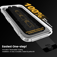 Kit d'installation universel de protection d'écran en verre trempé 9H anti-traces de doigts, incassable et sans poussière pour téléphone portable (lot complet)