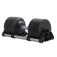 Ensemble d'haltères réglables OEM de 24 kg avec plaques de poids variables personnalisées pour la musculation