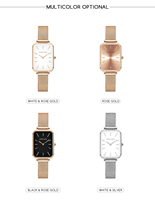 Montre-bracelet pour femme HANNAH MARTIN 1241, mouvement japonais, style simple, cadran carré doré, quartz, luxe, Reloj