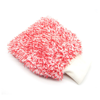 Gant de lavage auto en microfibre peluche paon pour le nettoyage et le séchage des voitures