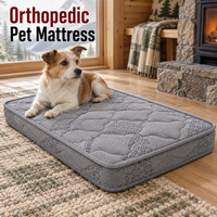 Matelas orthopédique personnalisé pour chien avec options de tissu de revêtement et d'étiquettes pour une spécification de literie pour animaux de compagnie définie