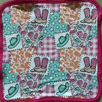 Couverture de sécurité pour bébé en bambou imprimé écologique avec anneau en bois, hypoallergénique, vente en gros, stock en vrac
