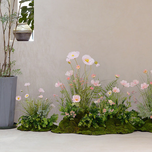 J-085 Planta <span class=keywords><strong>Artificial</strong></span> de Amapola de Seda de Alta Gama, Elegante, para Decoración del Hogar y Sala de Estar, Estilo Instagram, Juego Completo de Plantas Verdes en Maceta - Product Image 5