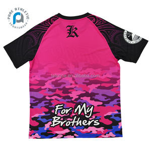 Pur personnalisé hommes haut <span class=keywords><strong>Maori</strong></span> T-Shirt impression graphique tatouage t-shirts maille noir unisexe Camouflage rose T-shirt de base pour hommes - Product Image 4