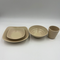 Bol à soupe/nouilles en céramique/mélamine de petite taille (450 ml/15,5 oz/5,85 pouces) pour restaurant, avec design côtelé