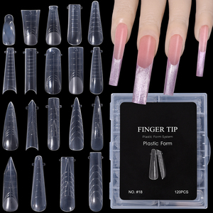 120 pièces de moules à ongles doubles en ABS pour extension rapide de gel UV, moules supérieurs pour ongles en acrylique, accessoires pour doigts, outil pour salon - Product Image 1