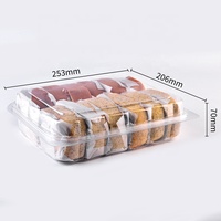 Boîtes d'emballage pour pain en plastique PET, transparentes, jetables, pour pâtisseries, gâteaux, biscuits, contenants à clapet – Offre Spéciale