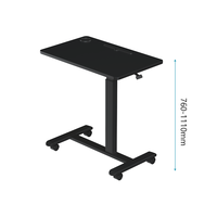 Table d'ordinateur portable à hauteur réglable pneumatique pour bureau debout ou table d'appoint peu encombrante