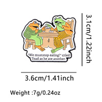 Broche émaillée humoristique en forme de grenouille de dessin animé avec citation, épinglette, badge pour sac à dos, accessoires vestimentaires, bijoux amusants, cadeau pour amis