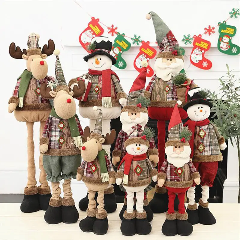 Merry Christmas Decorations For Home Santa Claus Snowman Doll Ornaments Xmas Gift Toys Kids New Year 2022